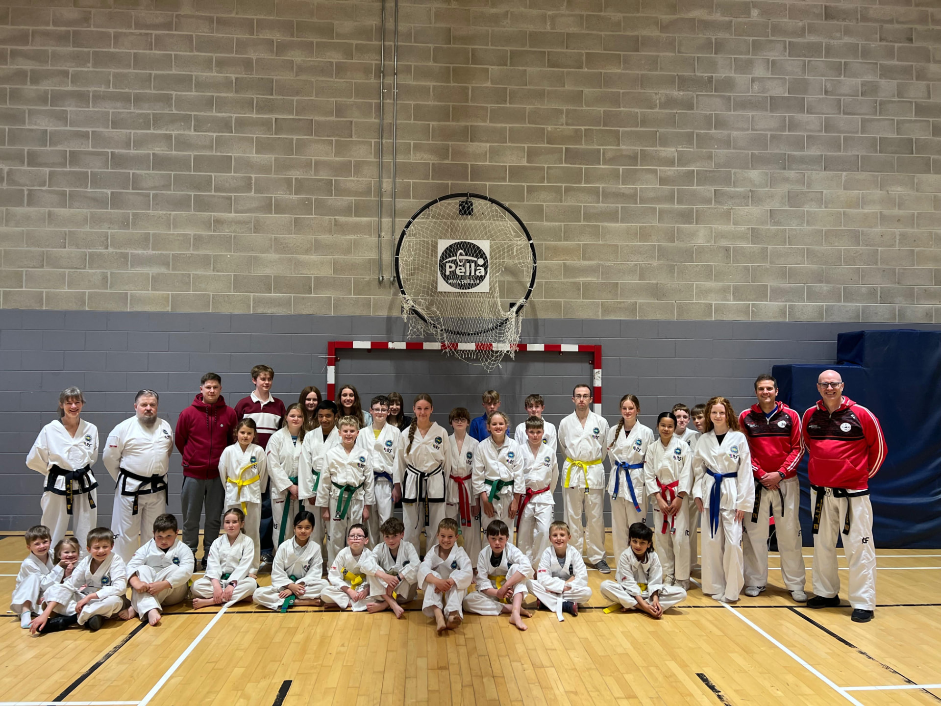 Students of all ages and belt grades at Sligo ITF Taekwon-Do